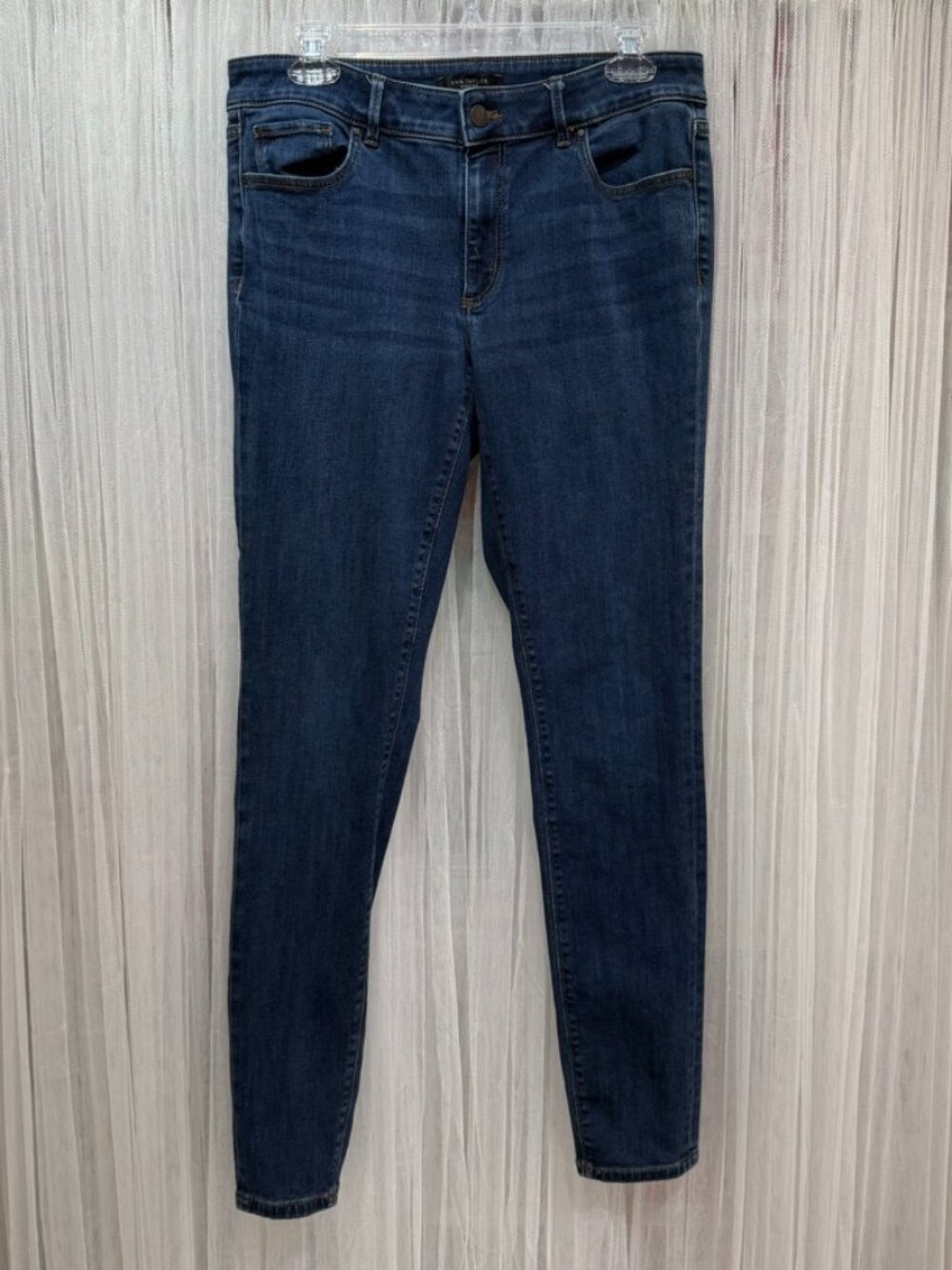 Ann Taylor Curvy Fit The Skinny Women’s Jeans Size 6T Blue Stretch Denim